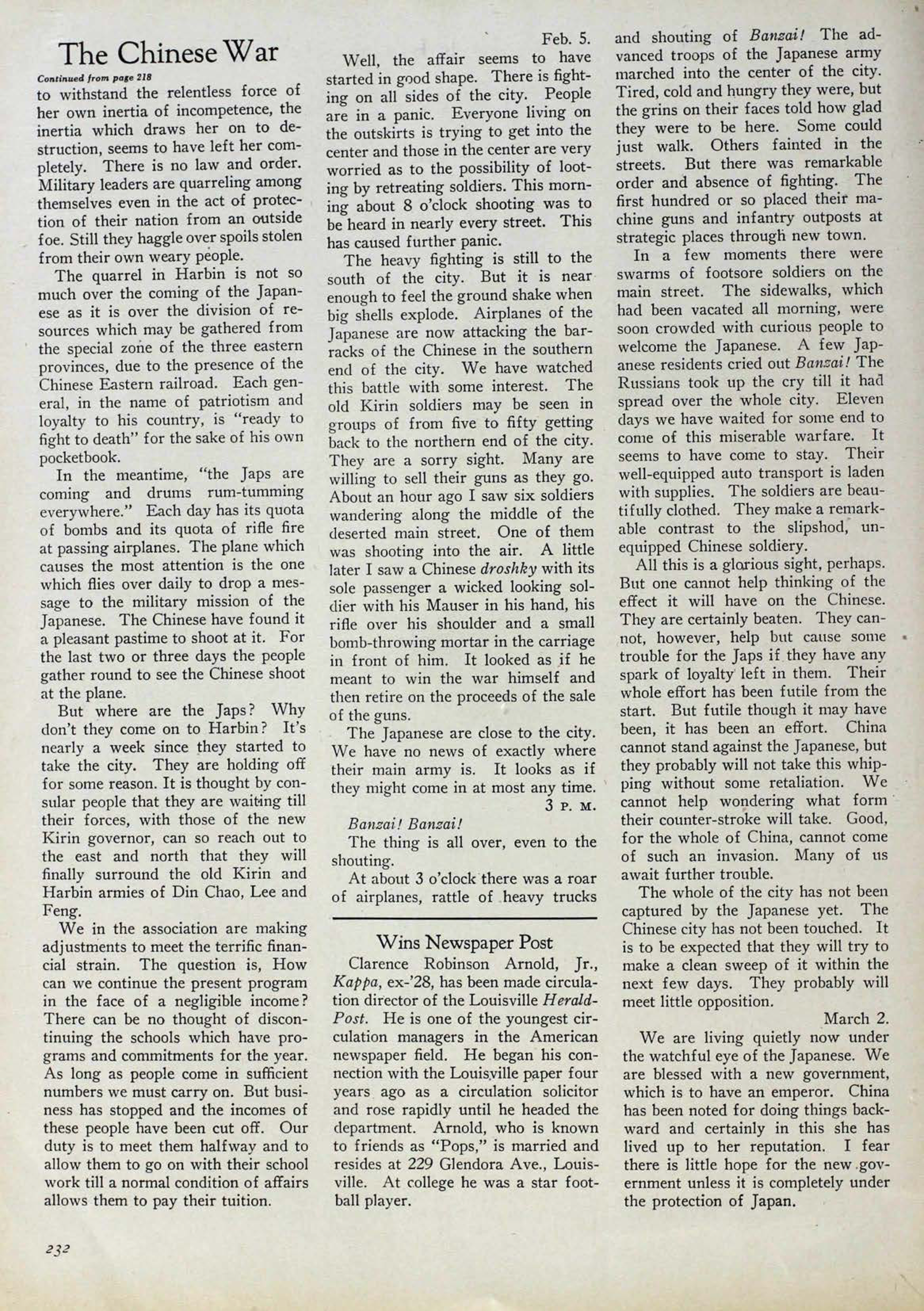 In The Thick Of The Chinese War, Continued